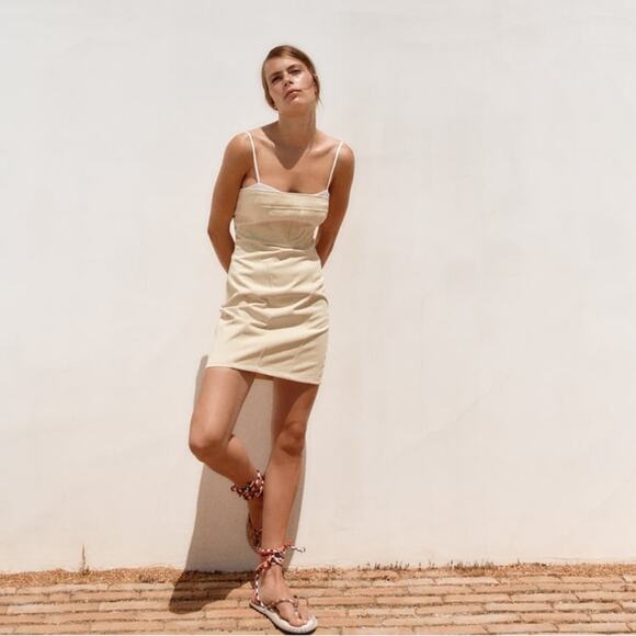 ZARA COMBINATION SHORT DRESS - Picture 4 of 9